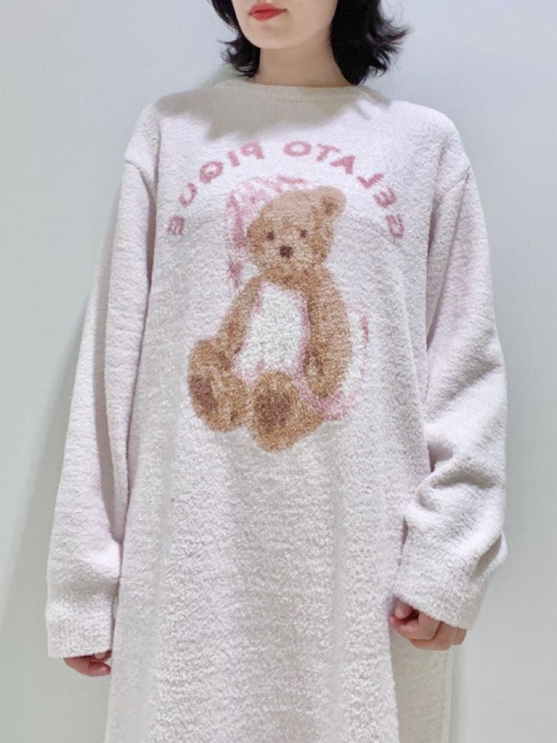 正規品♡ジェラートピケ GOOD NIGHT BEAR ワンピース くま ピンク