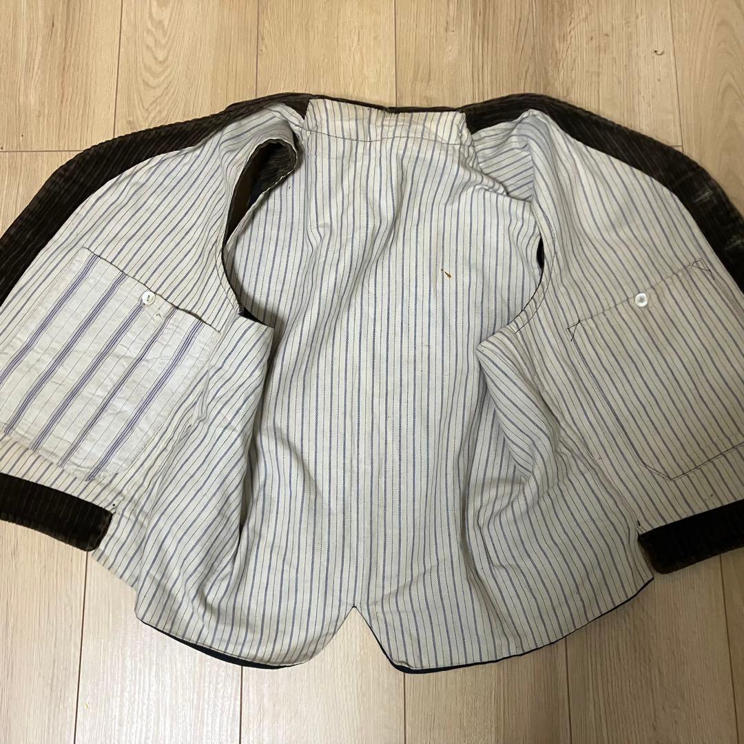 1920's french vintage コーデュロイハンティングベストジレ