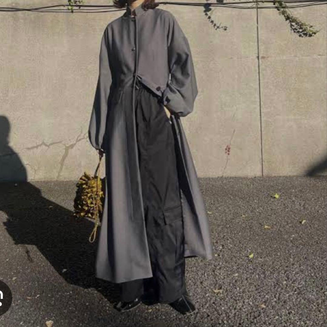 2WAY HERRINGBONE JACKET DRESS ブラック M