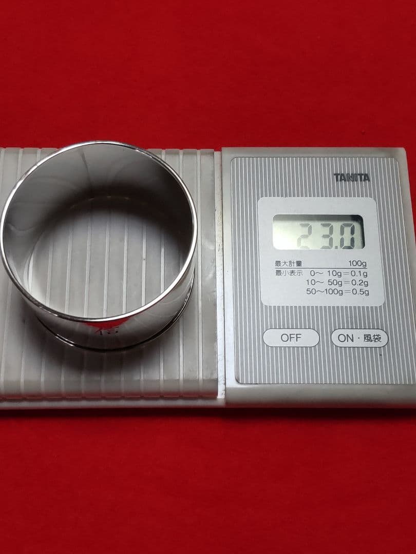 銀製950ナプキンリング2個セット/訳あり名前彫りあり