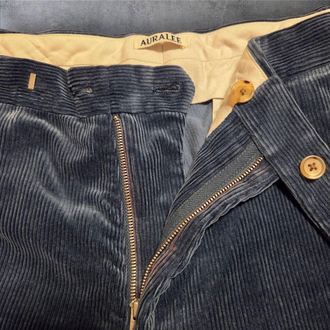 パンツ AURALEE WASHED CORDUROY TAPERED SLACKS 3