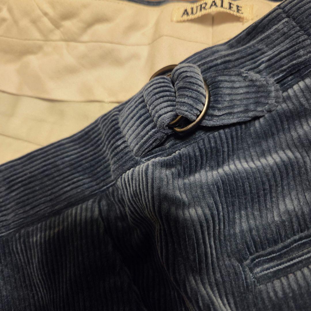 パンツ AURALEE WASHED CORDUROY TAPERED SLACKS 3