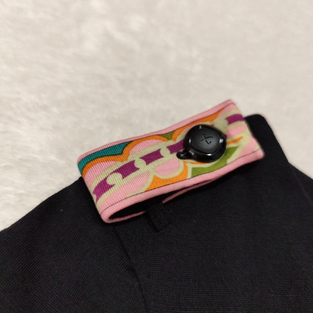 LEONARD FASHION 花柄 7分袖ワンピース ブラック マルチカラー2