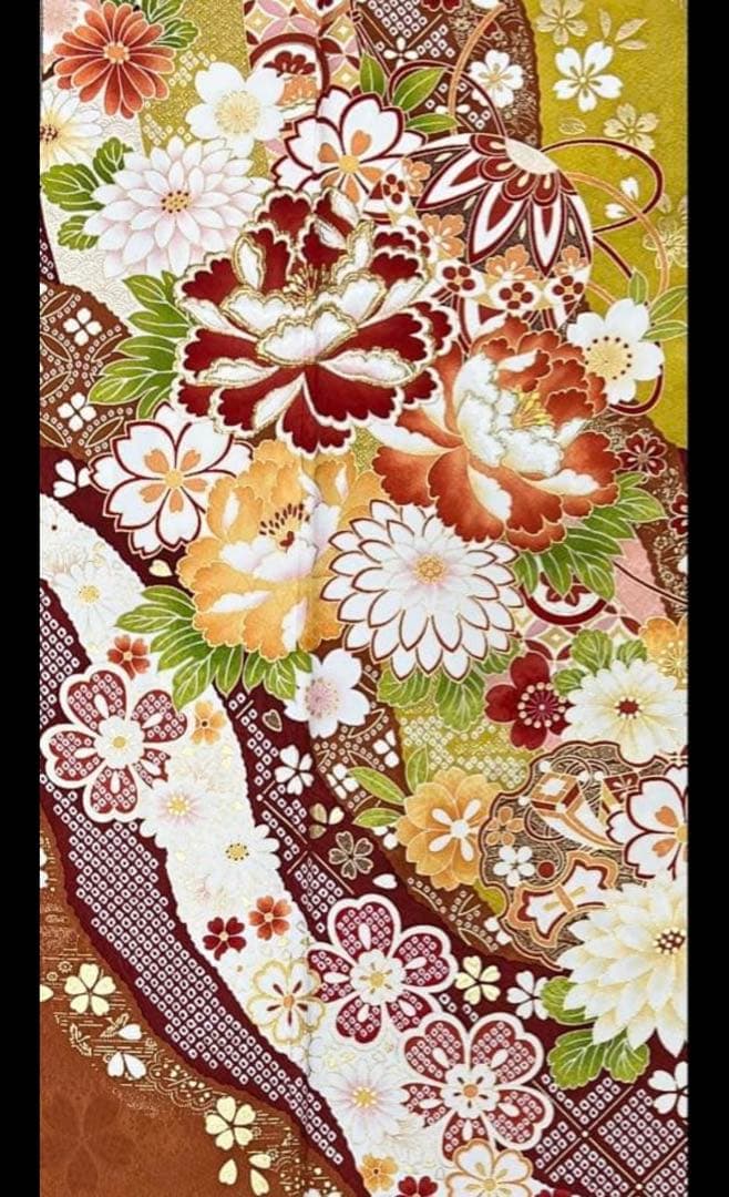 振り袖　フルセット　別誂長襦袢　成人式　金彩加工　刺繍入り　結婚式　790