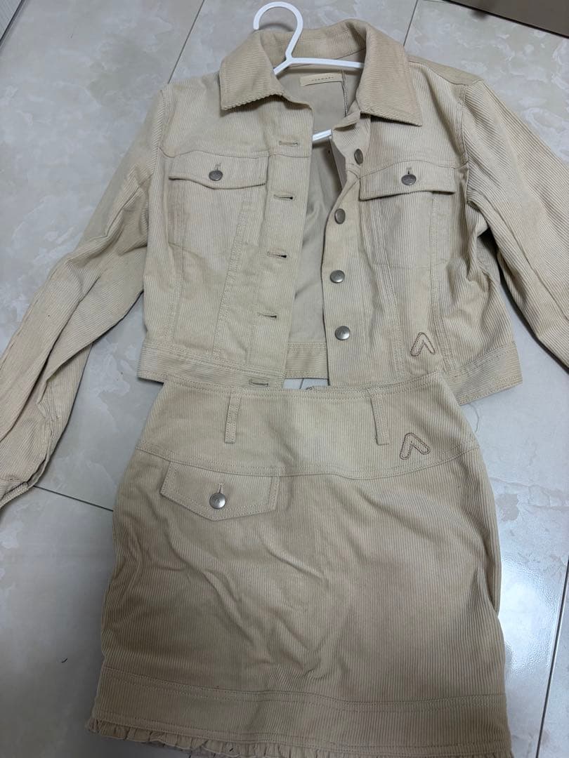 andmary Elsa corduroy jacket &スカート