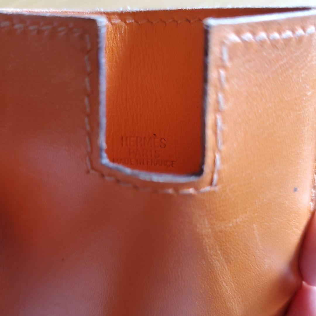 HERMÈS オレンジ レザー 名刺入れ