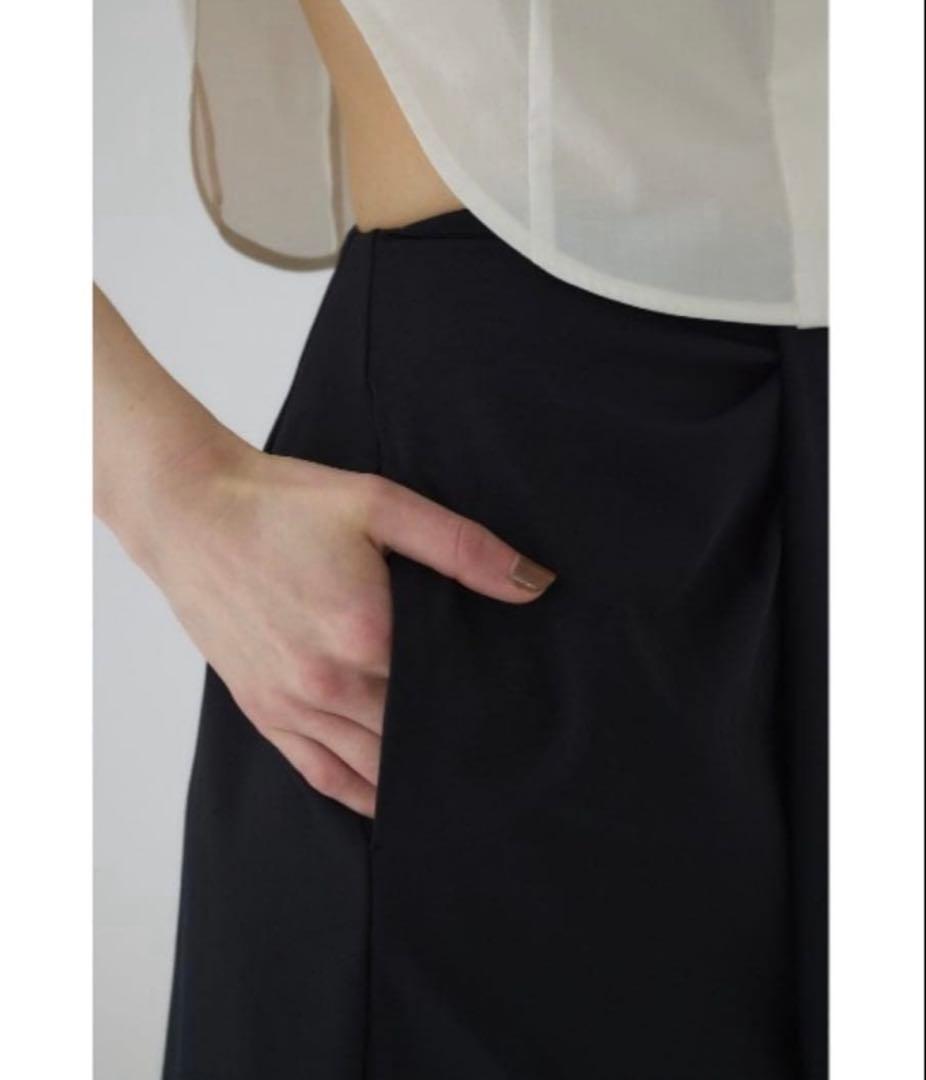 Cut drape SK カットドレープスカート ブラック 36サイズ