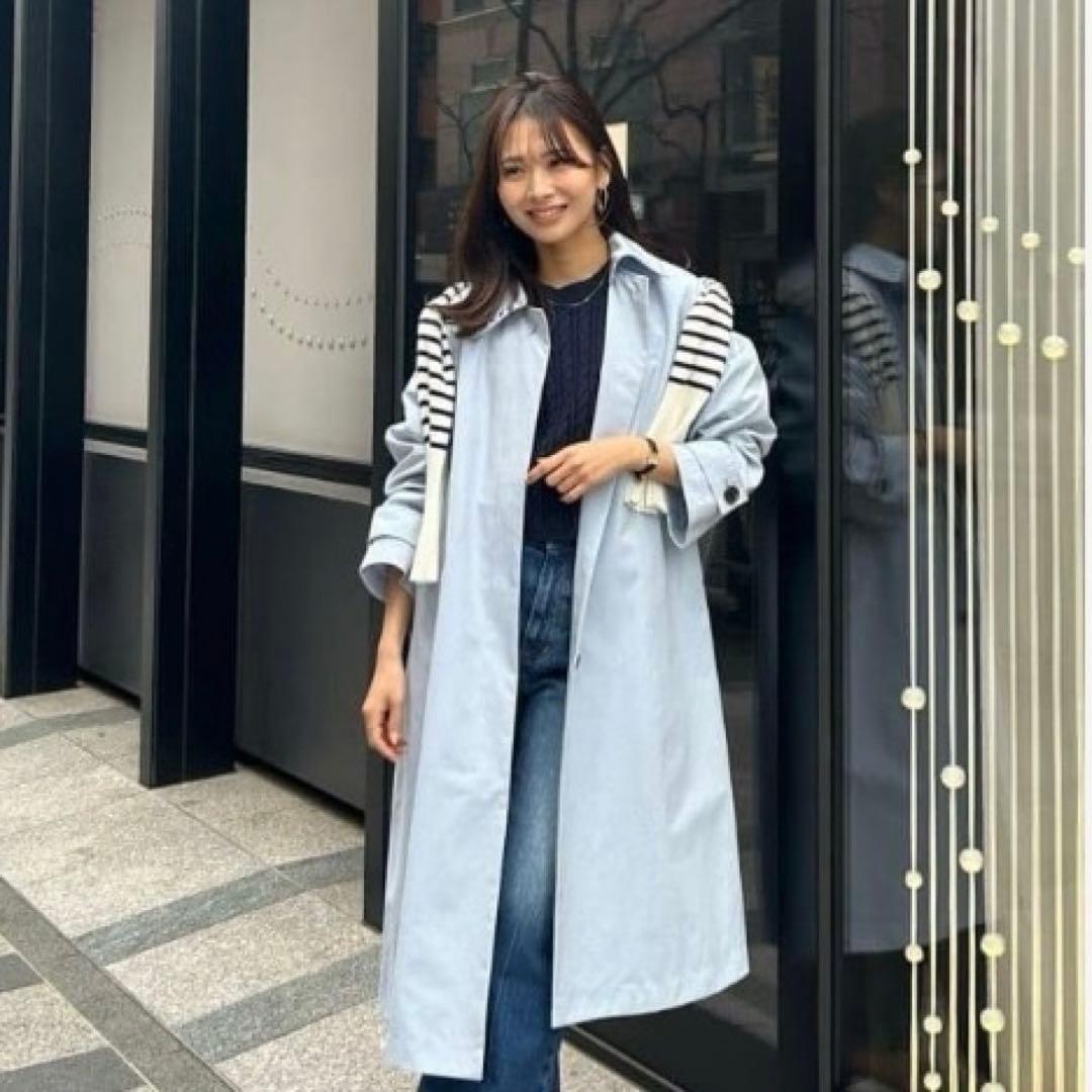 LOUNIE ロングコート ライトブルー 38