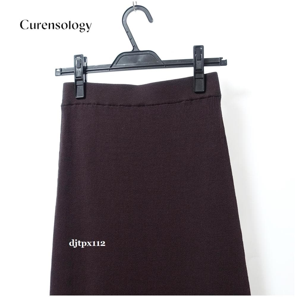 美品 Curensology *2024ss 定番コットンリブタイトスカート