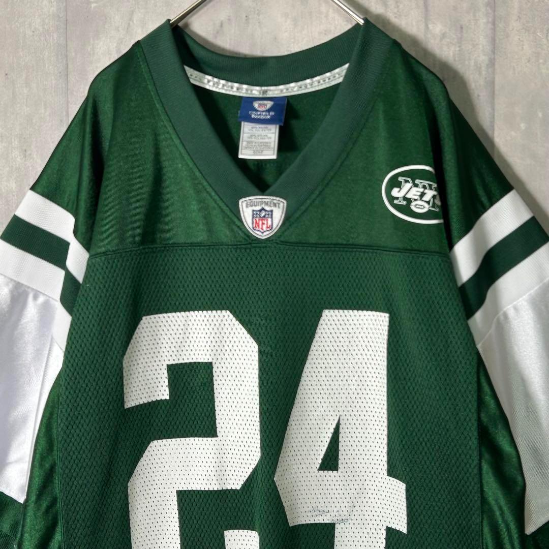 Reebok NFL JETS Revis ゲームシャツ メッシュ 緑