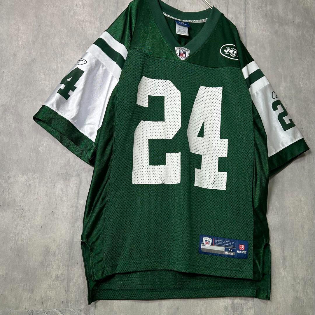 Reebok NFL JETS Revis ゲームシャツ メッシュ 緑