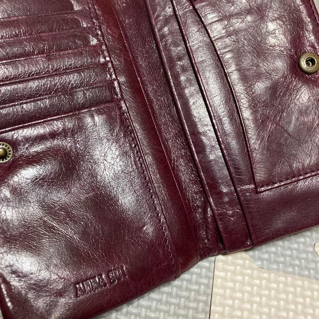 希少✨ANNA SUI アナスイ ローズガーデン がま口 二つ折り財布 バード