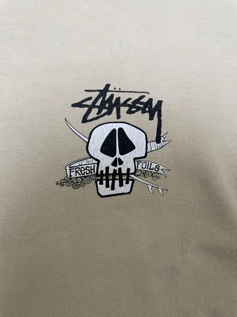 90s 白タグ OLD STUSSY スカルサーフ Tシャツ シングル USA製