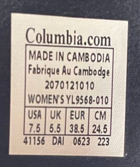 【Columbia/コロンビア】ロージーウォータープルーフトール　24.5cm
