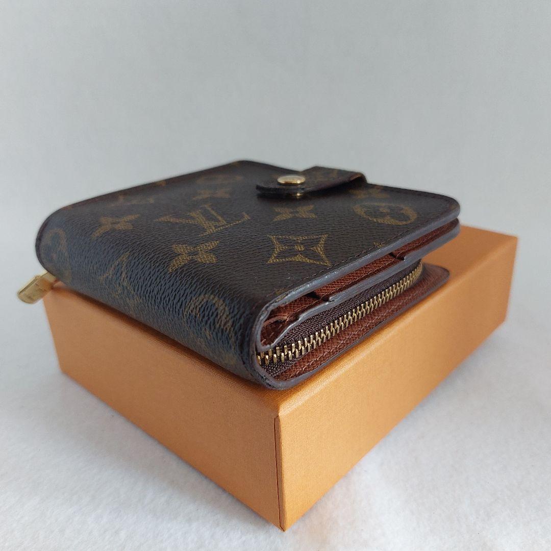 Louis Vuittonルイヴィトン モノグラム コンパクトジップ 二つ折財布