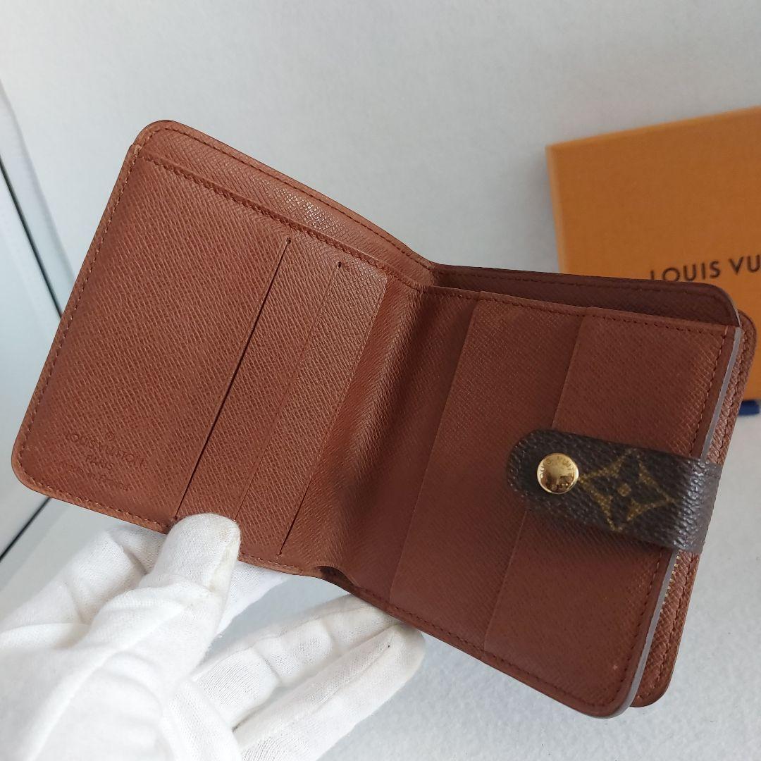 Louis Vuittonルイヴィトン モノグラム コンパクトジップ 二つ折財布