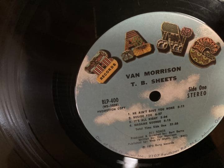 米盤プロモ見開ジャケVan Morrison／T.B.Sheets(Themゼム