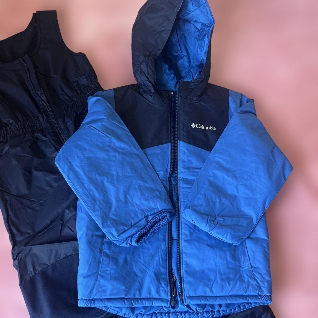 Columbia 子ども用スキーウェア 青黒 xs