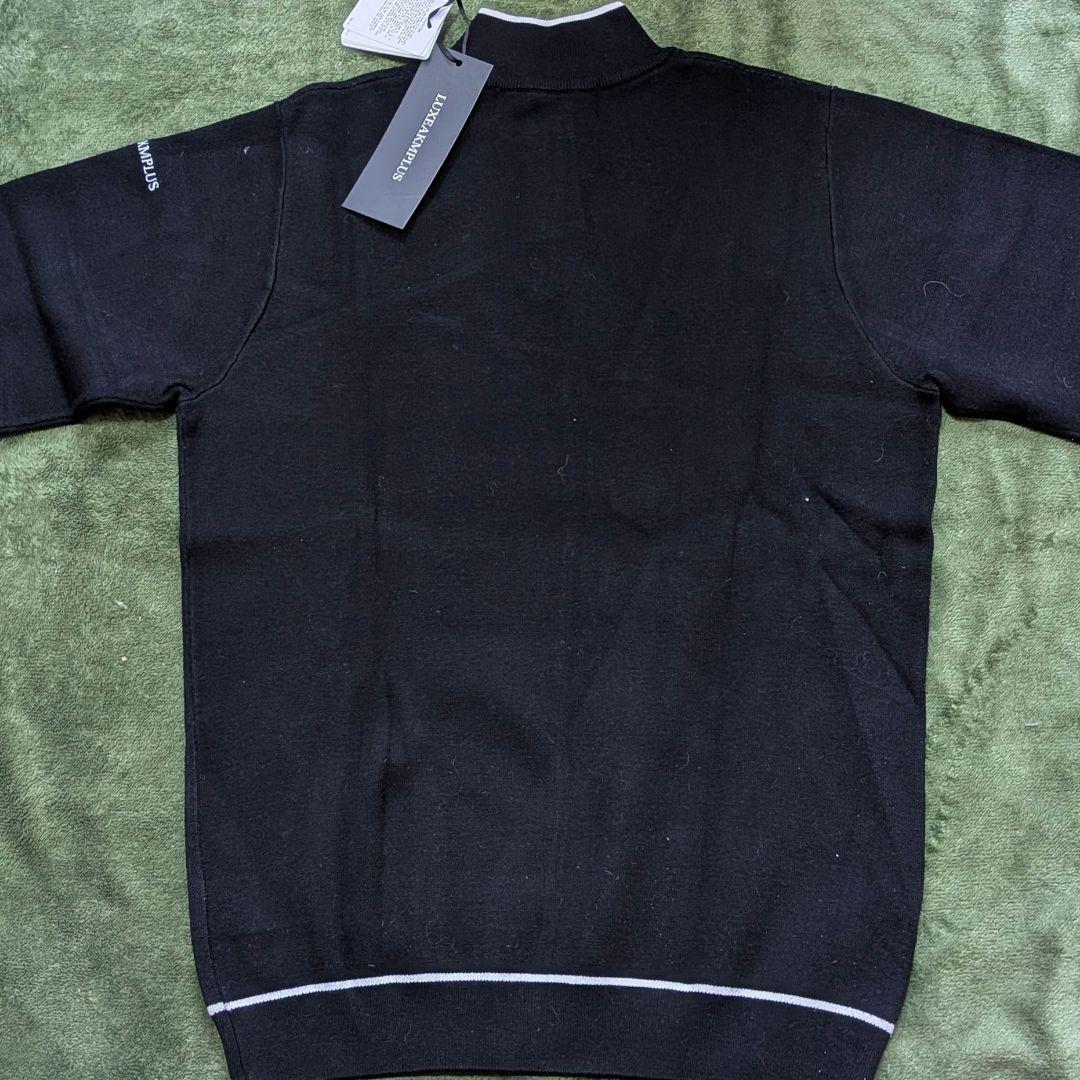 【新品】LUXEAKMPLUS ハーフジップモックネックニットMサイズ