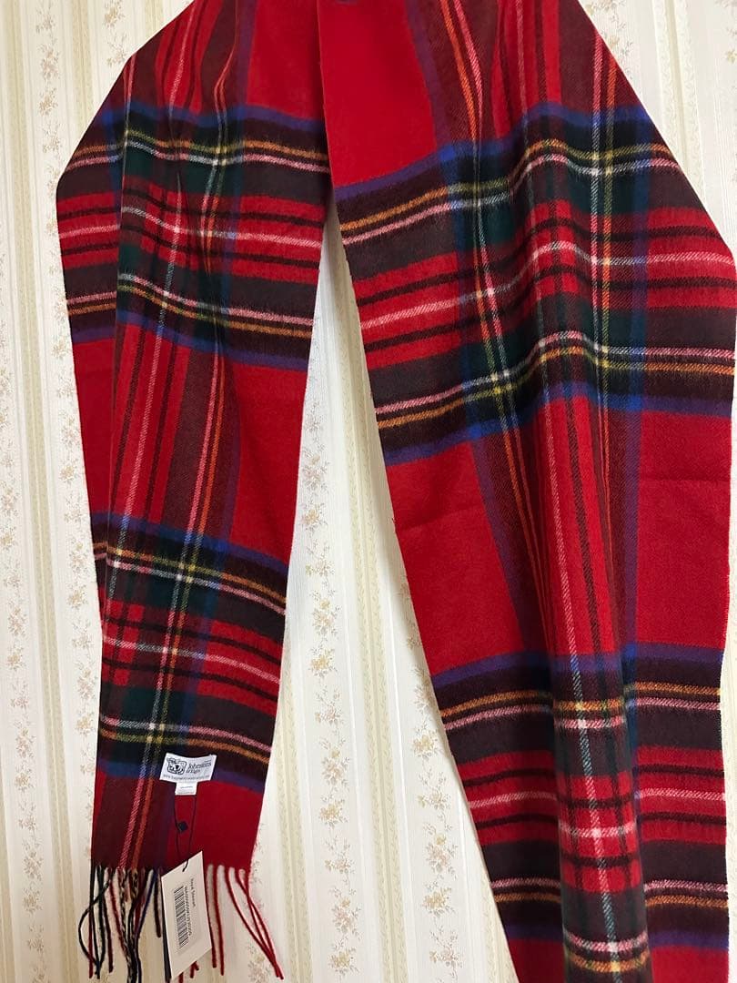 u*u様 ジョンストンズ カシミア ストール マフラー ロイヤルスチュワート 中