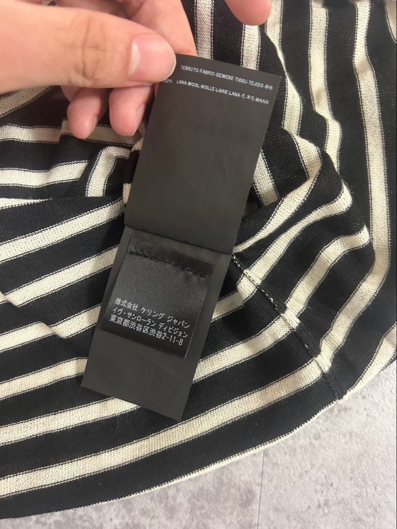 Saint Laurent Paris SS14 ノースリーブ　ボーダー　シャツ