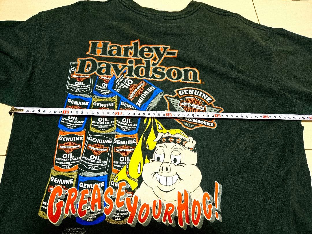 ヴィンテージ　Harley-Davidson Hog ハーレー　オイルTシャツ