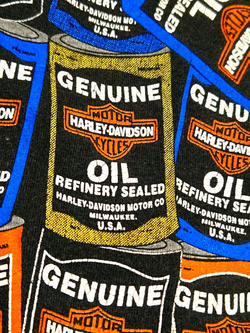 ヴィンテージ　Harley-Davidson Hog ハーレー　オイルTシャツ
