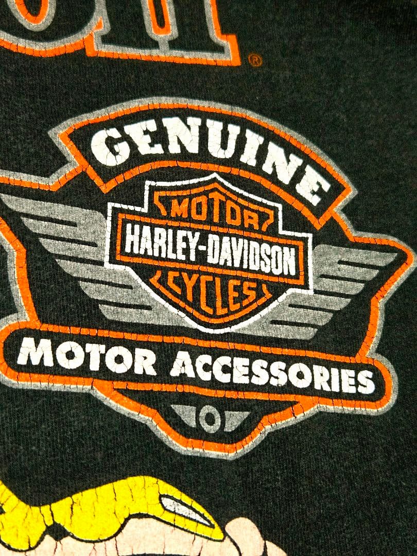 ヴィンテージ　Harley-Davidson Hog ハーレー　オイルTシャツ
