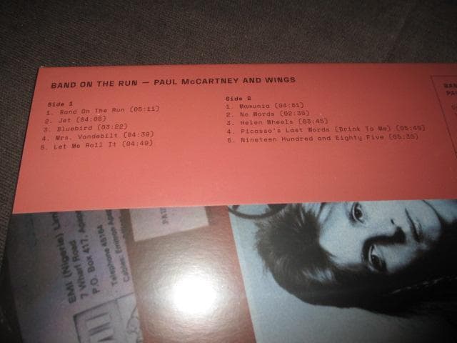 洋楽 paul mccartney band on the run RARE SET