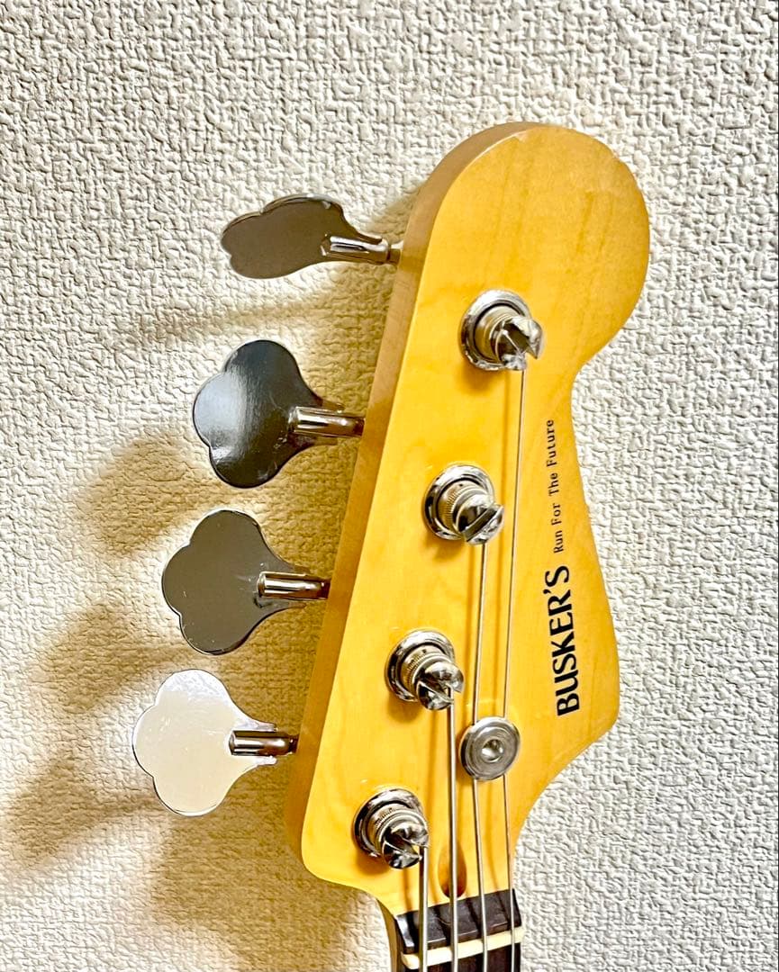 BUSKER’S エレキベース 4弦 ブルー 初心者セット ケース付き 入門