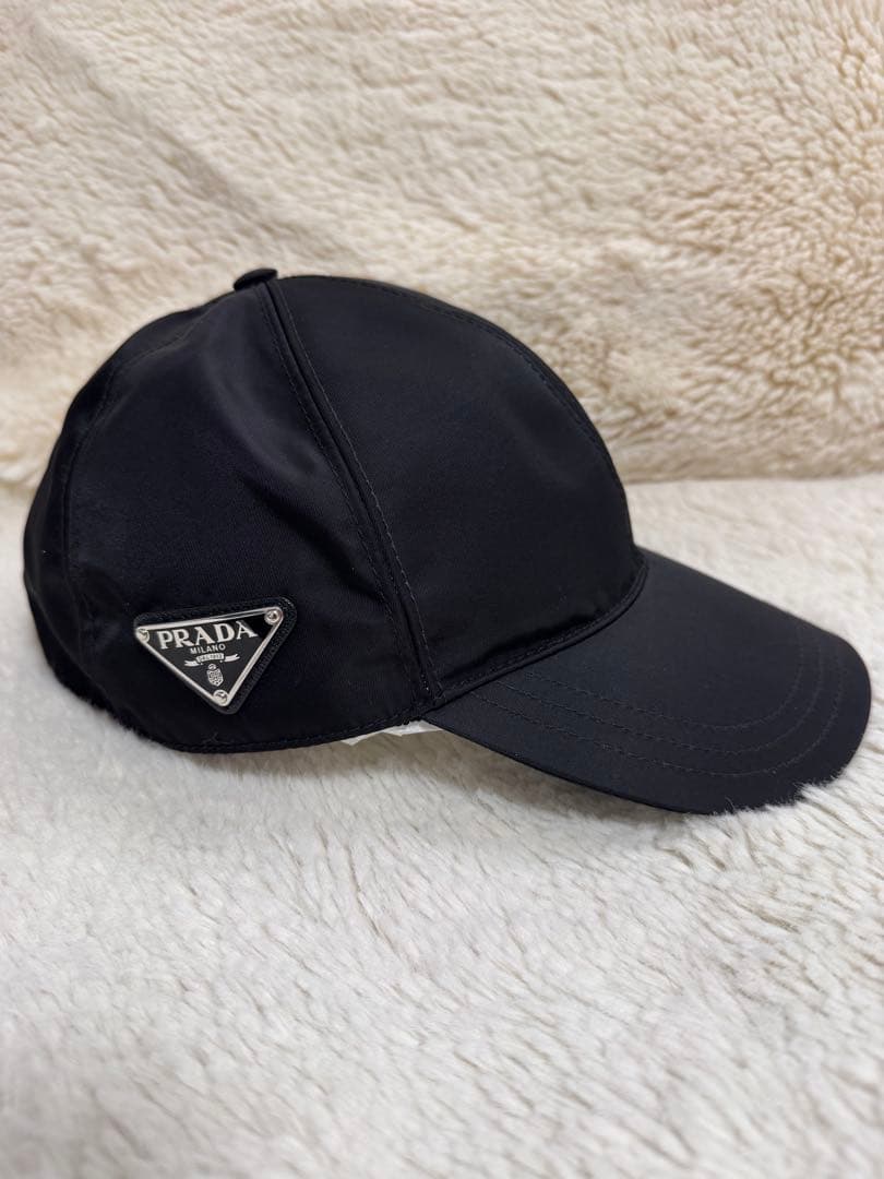 PRADA プラダ ブラック ベースボールキャップ XL
