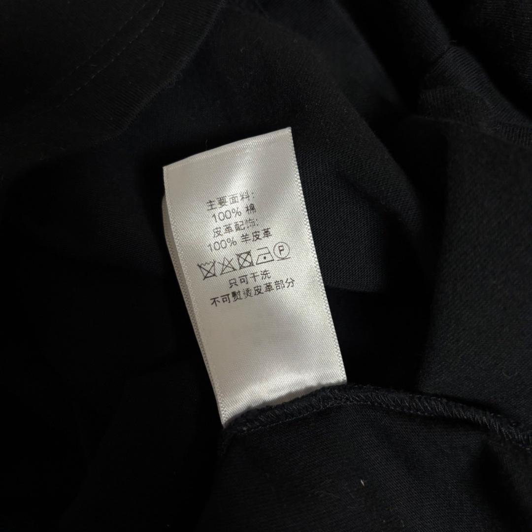 CELINE セリーヌ レザーパイピング　バックプリーツ　デザインTEE M67