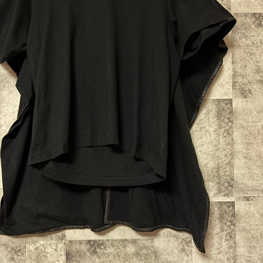 CELINE セリーヌ レザーパイピング　バックプリーツ　デザインTEE M67