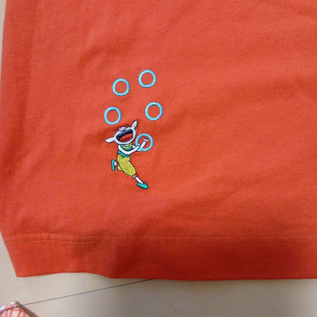 新品、アルベロベロのキャラクター刺繍オレンジTシャツ