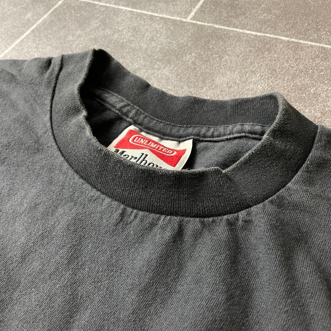 Marlboro Lizard マルボロ トカゲ ポケットTシャツ フェード L