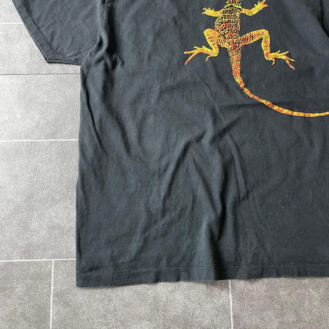 Marlboro Lizard マルボロ トカゲ ポケットTシャツ フェード L