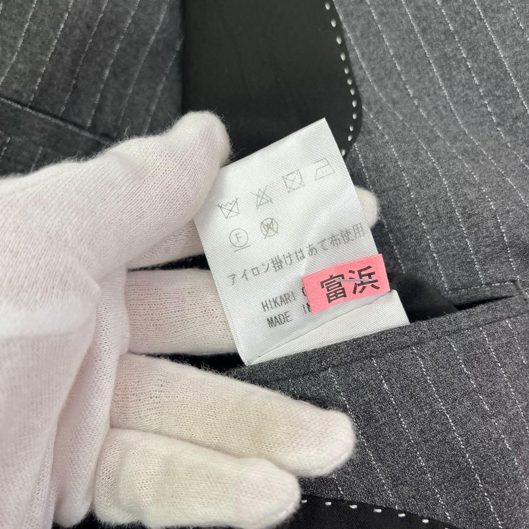 Wenergy グレー ストライプ スリーピーススーツ 3XL
