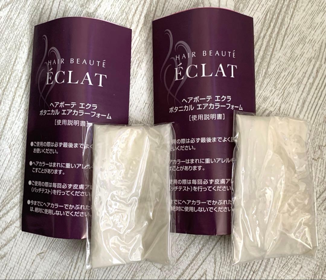 ヘアボーテエクラ ボタニカル エアカラーフォー厶 ダークブラウン 2本セット