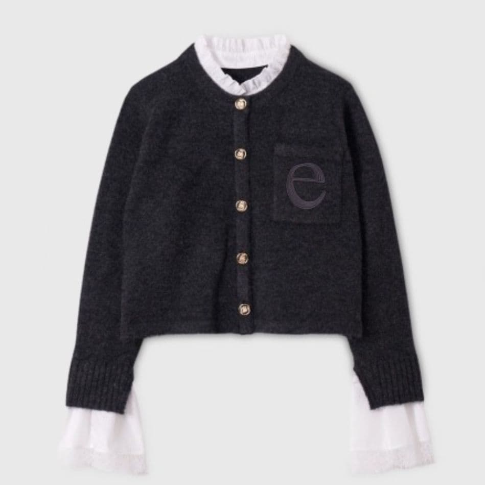 eimy istoire Attachedcollrモヘアカーディガン　美品