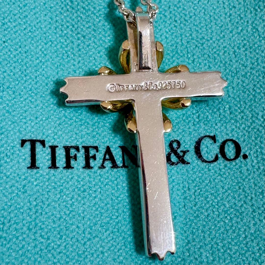 TIFFANY & Co. ティファニー　クロス　ネックレス　925/750
