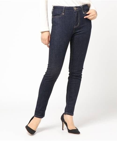 新品 クレストブリッジ スキニーストレッチデニムパンツ 34 黒 レディース