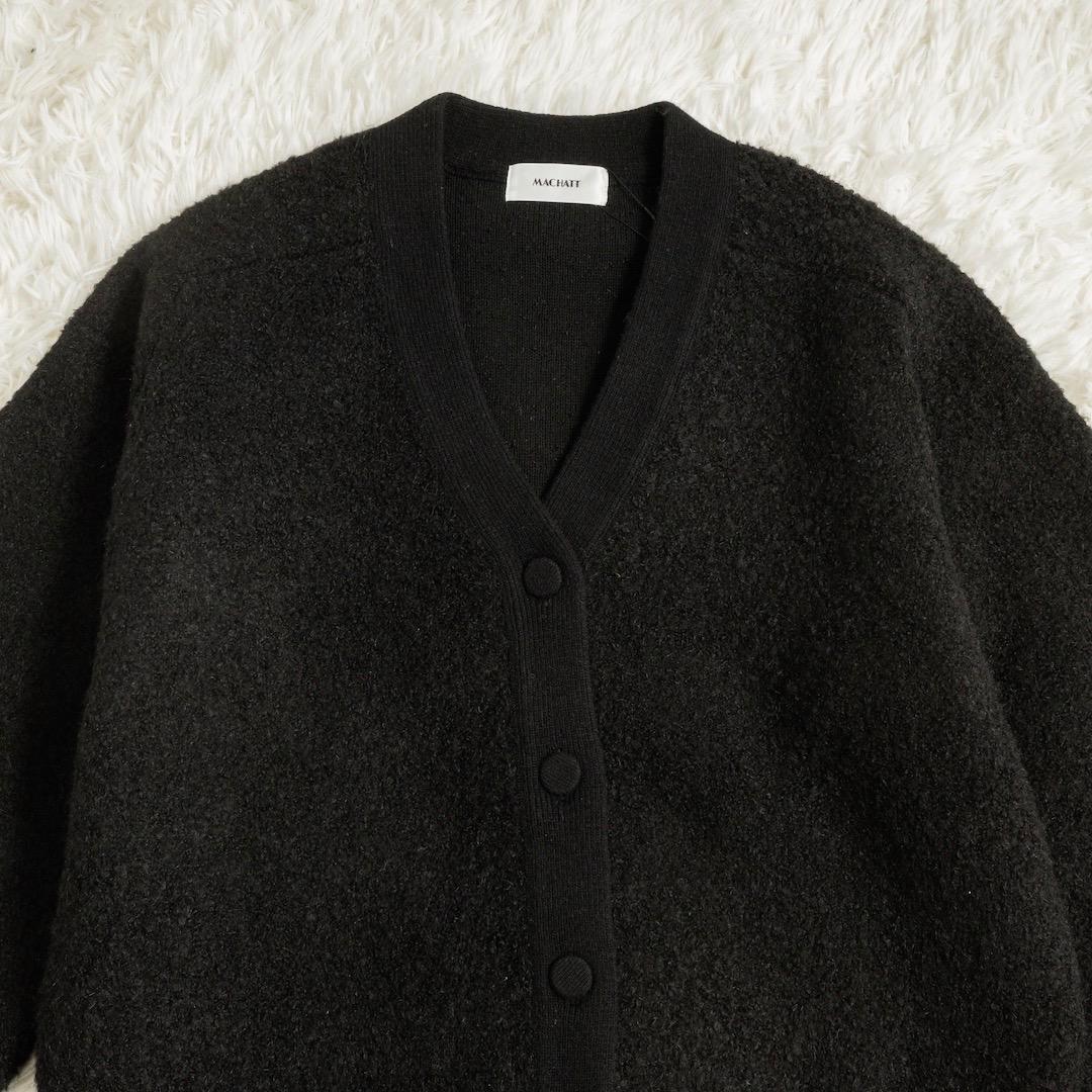 未使用 MACHATT マチャット 25AW ブークレカーディガン ブラック