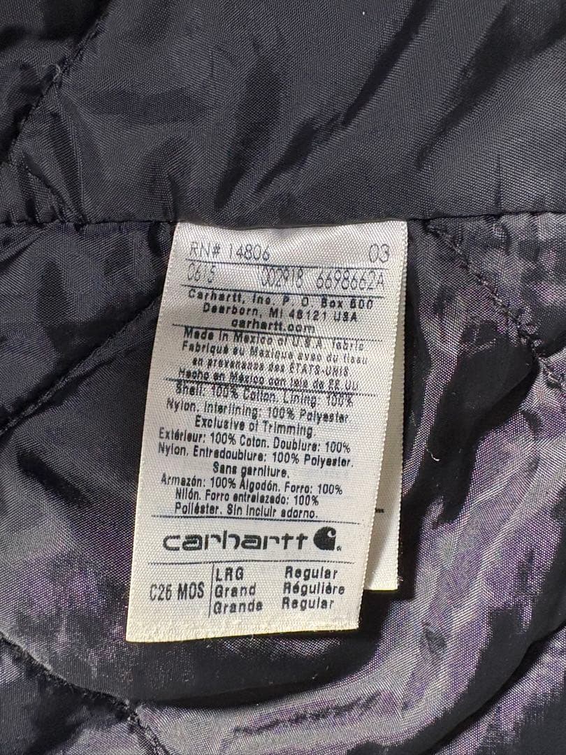 Carhartt ダックジャケット L モスグリーン 裏キルティング