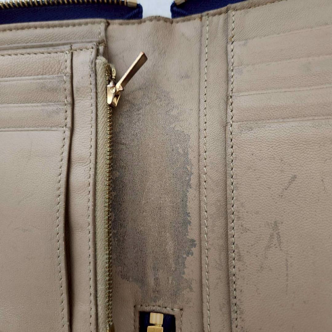 CELINE セリーヌ ラウンドジップ 財布 ブルー コンパクトウォレット