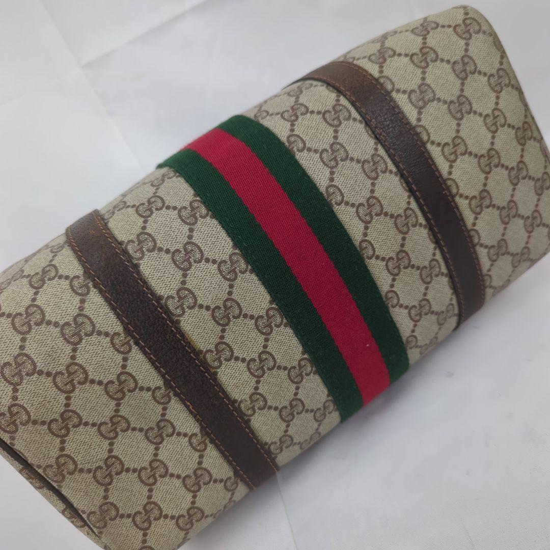 GUCCI グッチ シェリーライン ミニボストン バッグ GG柄 PVC
