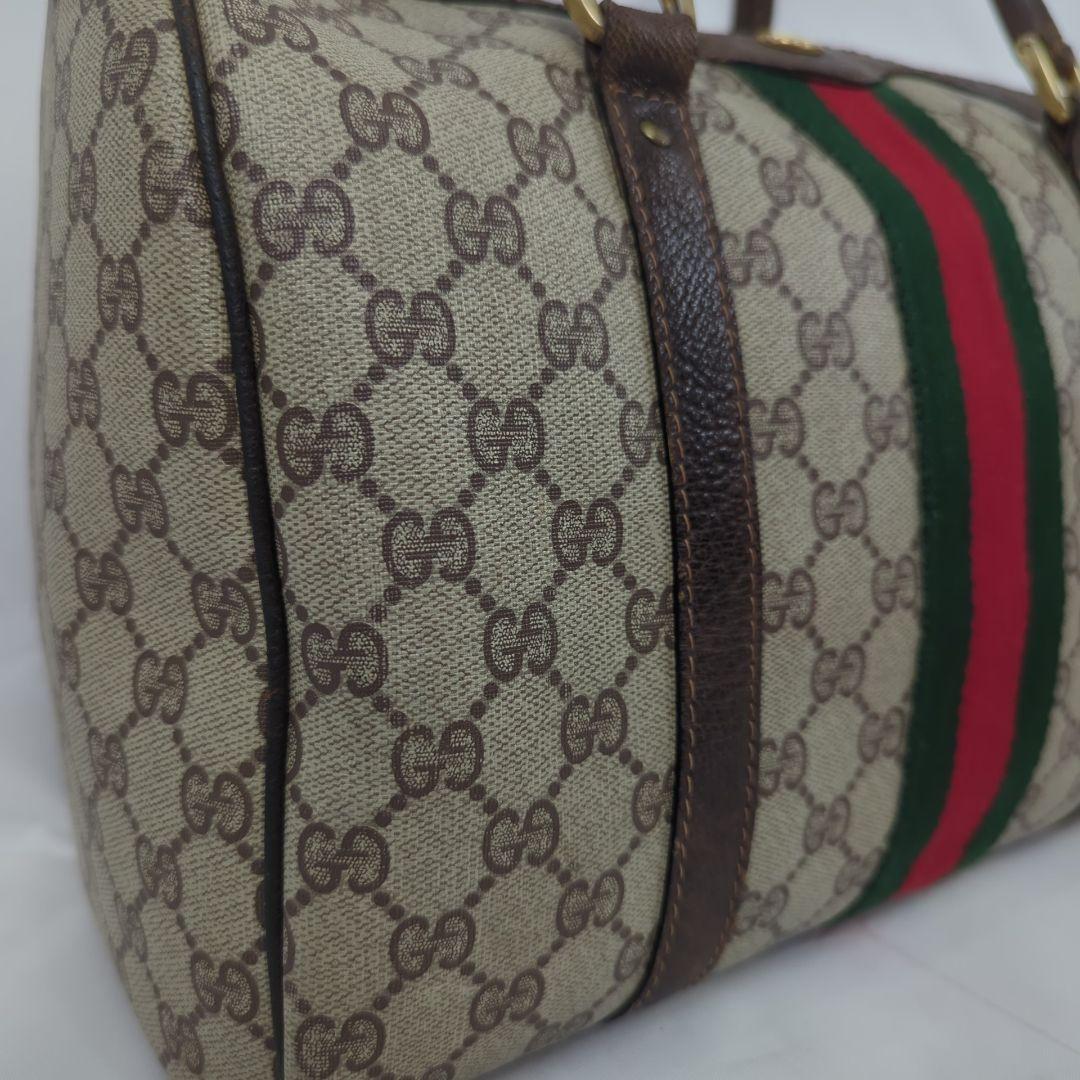 GUCCI グッチ シェリーライン ミニボストン バッグ GG柄 PVC