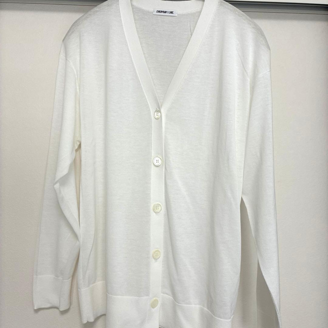 Deuxieme Classe *Fine Cotton Vネック カーディガン