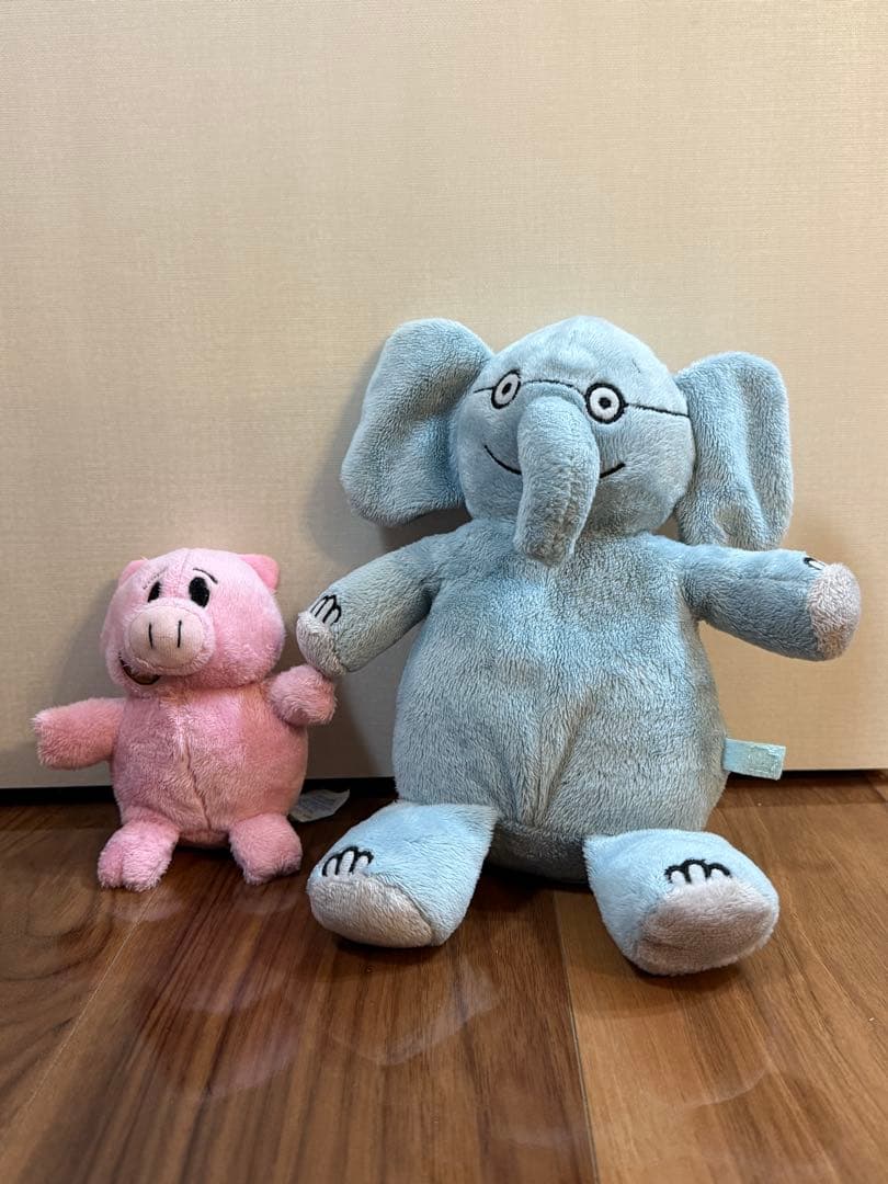 Elephant & Piggie 英語絵本25巻 ブックエンド ぬいぐるみ