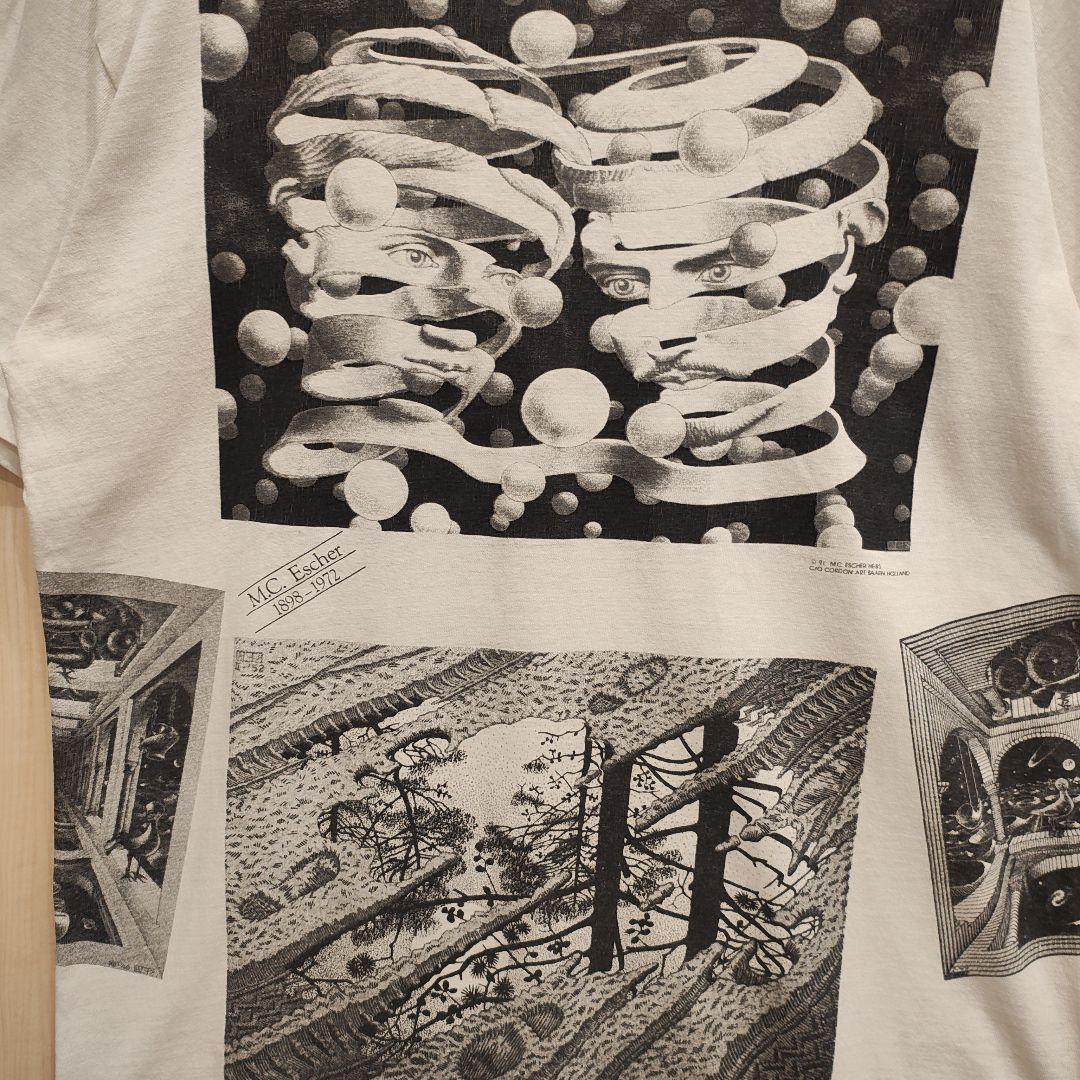 90年代 USA製 M.C ESCHER エッシャー Tシャツ 両面プリント