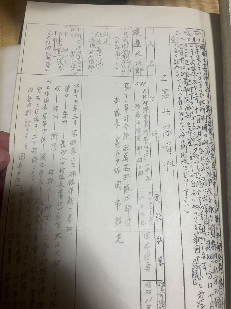 日本軍　支那事変　古書　戦時資料　支那事変メモ　戦争